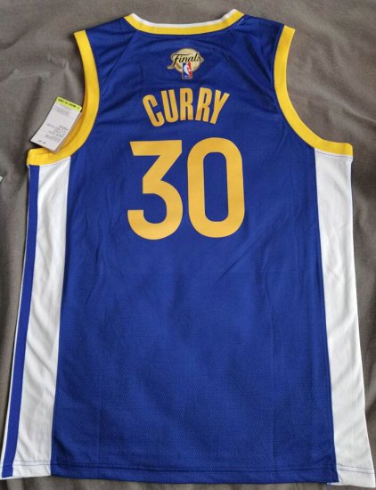 NBA 30 Curry warriors Champions Maillot bleu